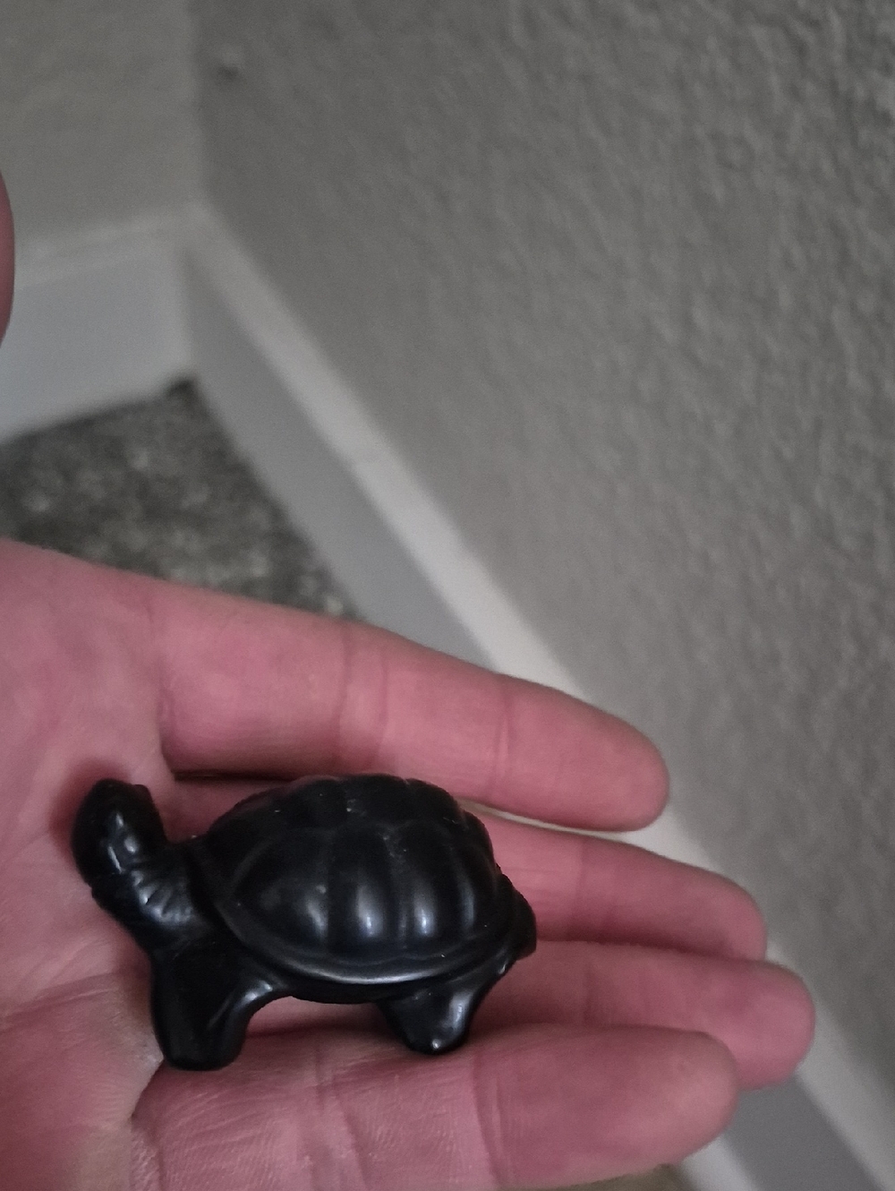 Small Black Turtle Figurine